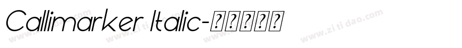 Callimarker Italic字体转换